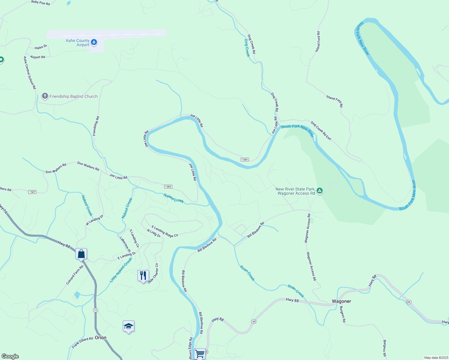 map of restaurants, bars, coffee shops, grocery stores, and more near 138 Village Pine Drive in Jefferson