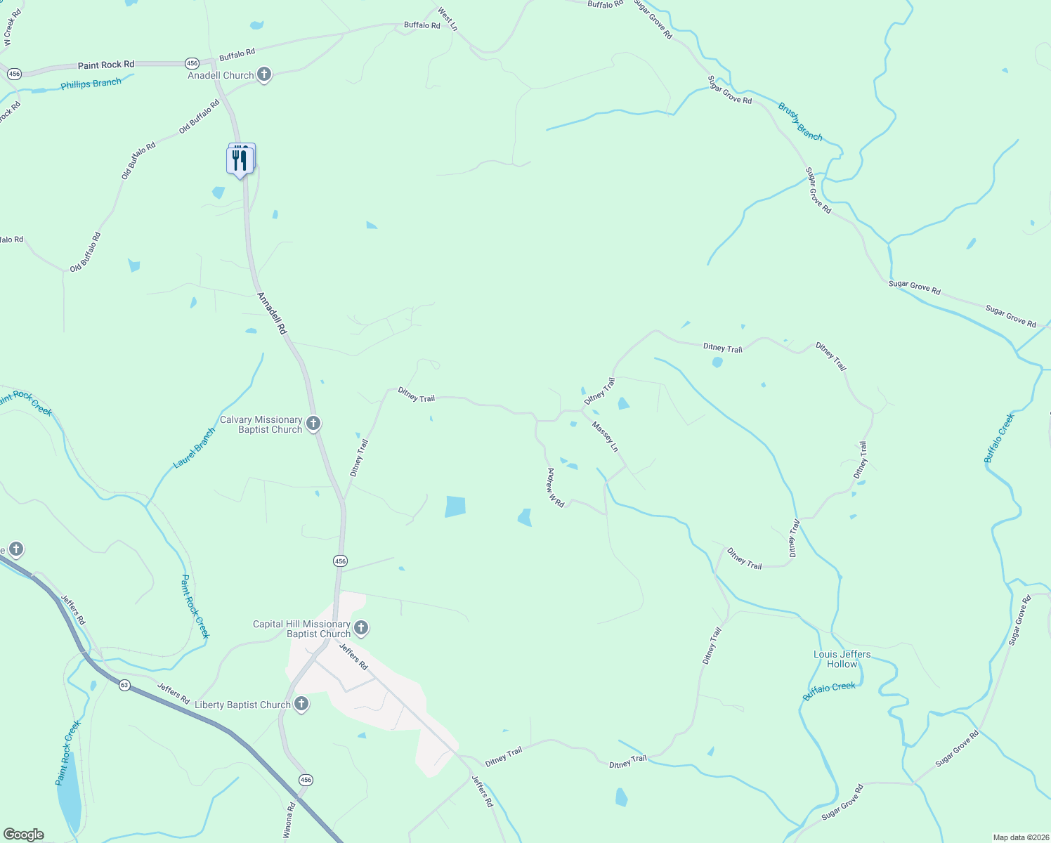 map of restaurants, bars, coffee shops, grocery stores, and more near 960 Ditney Trail in Pioneer