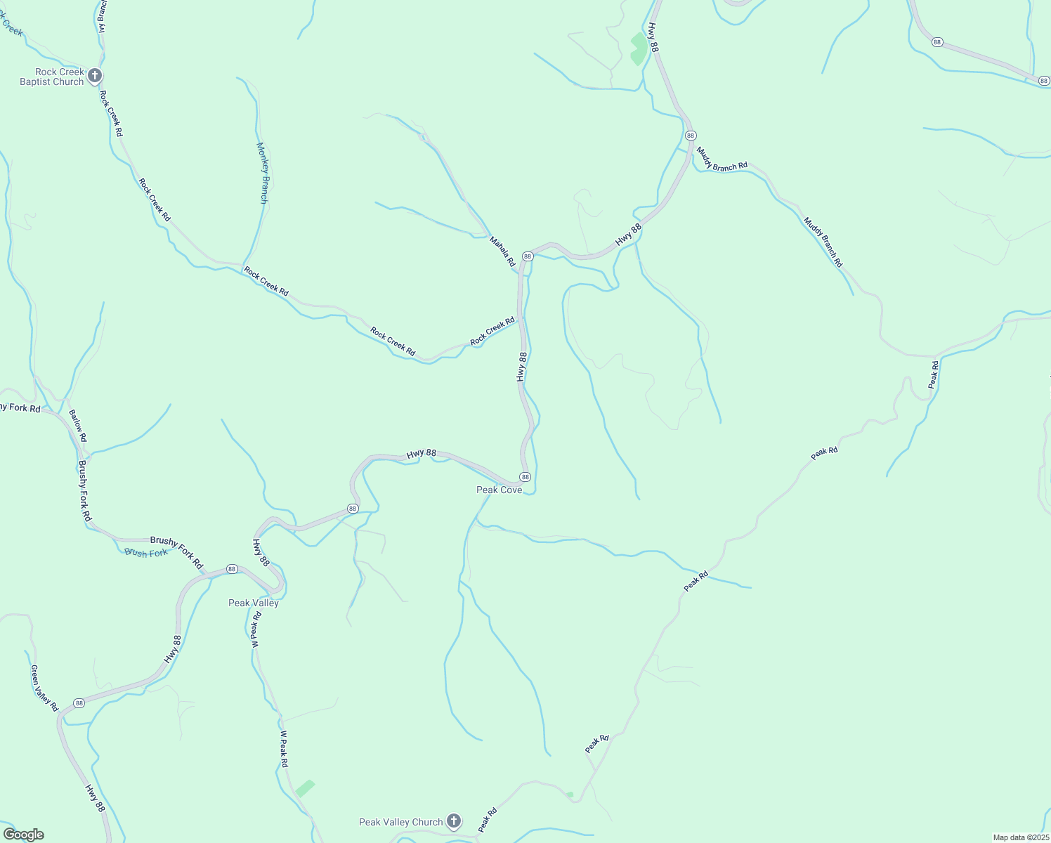 map of restaurants, bars, coffee shops, grocery stores, and more near 18224 North Carolina 88 in Creston