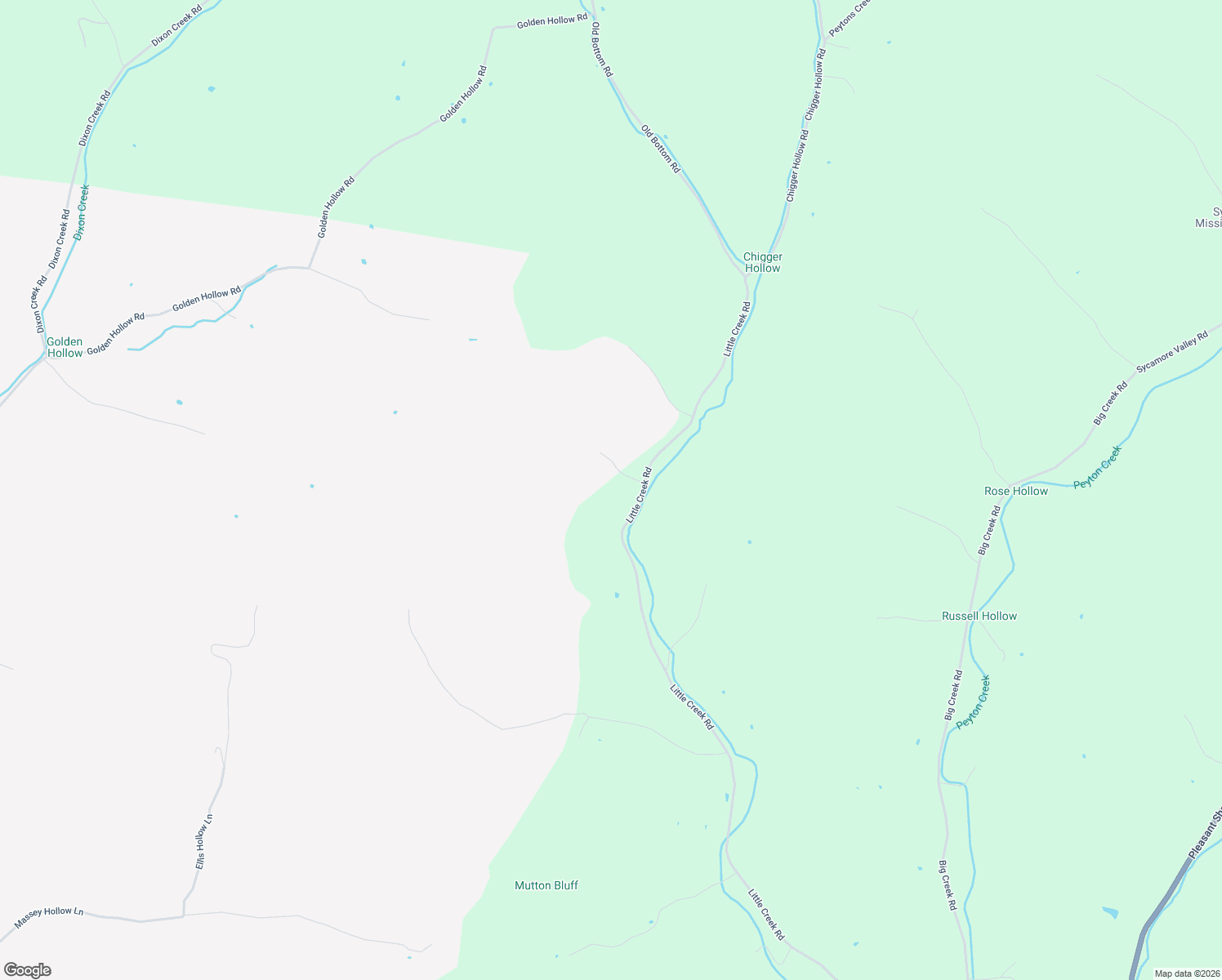 map of restaurants, bars, coffee shops, grocery stores, and more near 311 Little Creek Road in Pleasant Shade