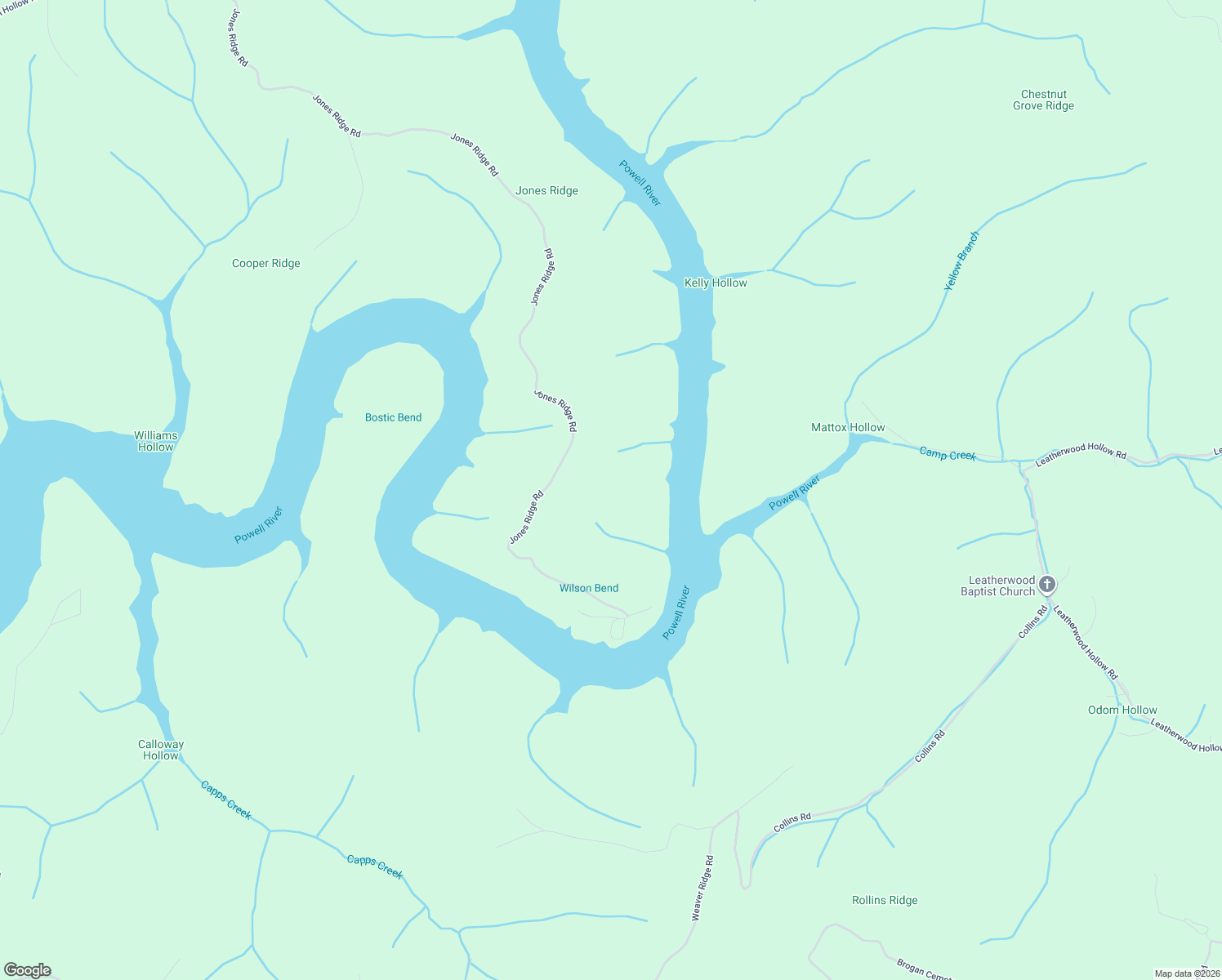 map of restaurants, bars, coffee shops, grocery stores, and more near Jones Ridge Road in Speedwell