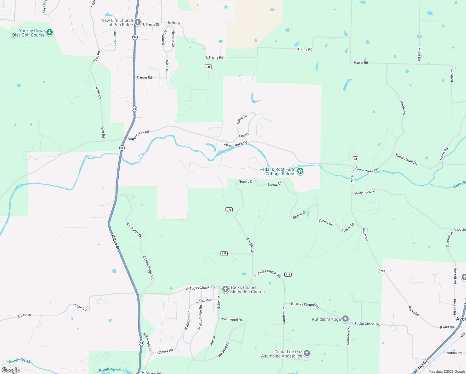 map of restaurants, bars, coffee shops, grocery stores, and more near 13045 Red Oak Lane in Rogers