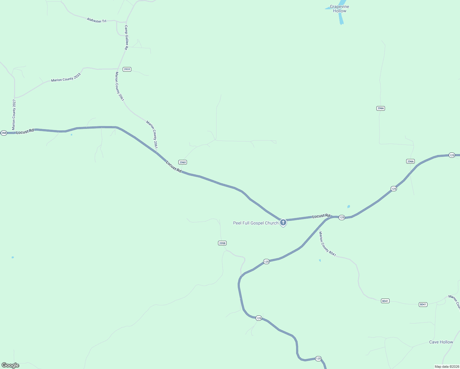 map of restaurants, bars, coffee shops, grocery stores, and more near 4796 Marion County 2059 in Yellville