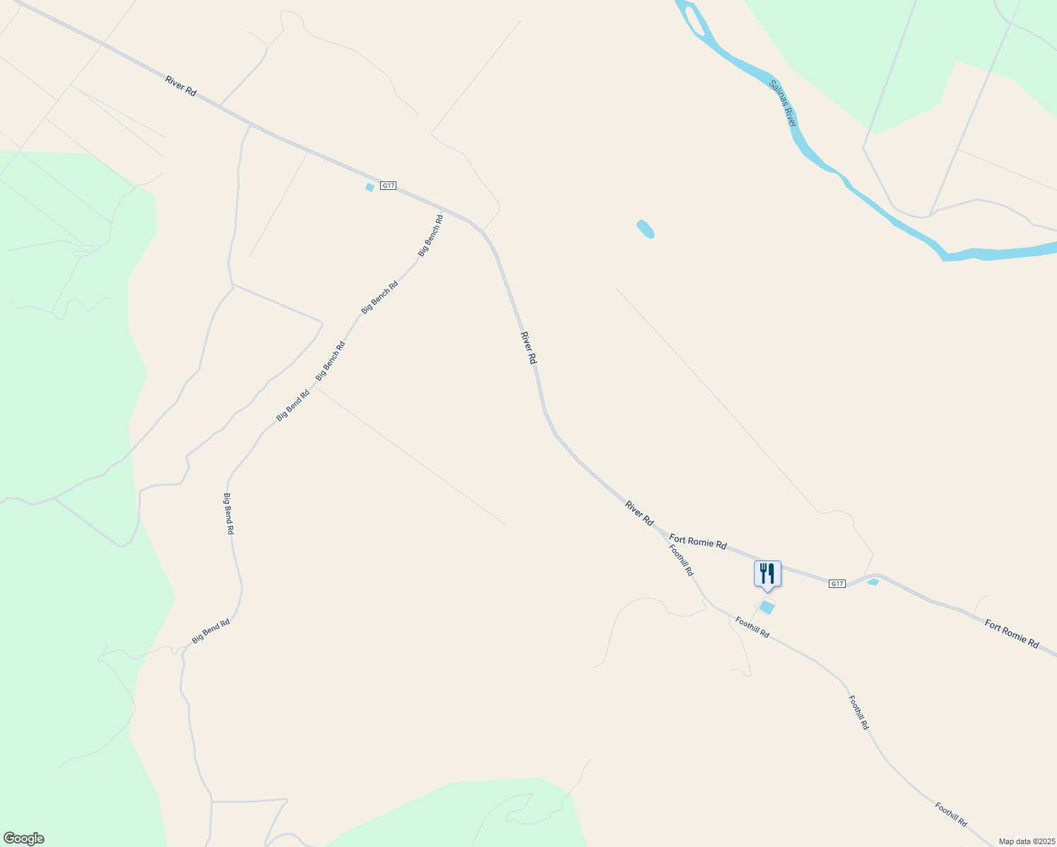 map of restaurants, bars, coffee shops, grocery stores, and more near in Soledad