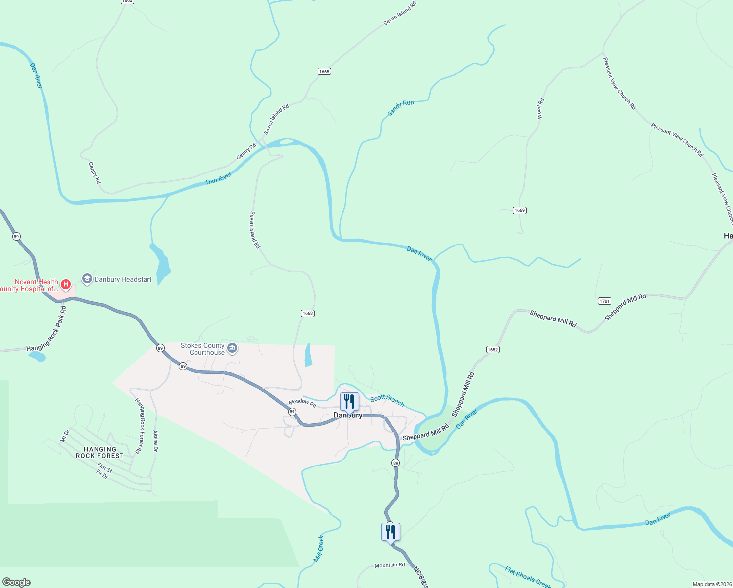 map of restaurants, bars, coffee shops, grocery stores, and more near in Danbury