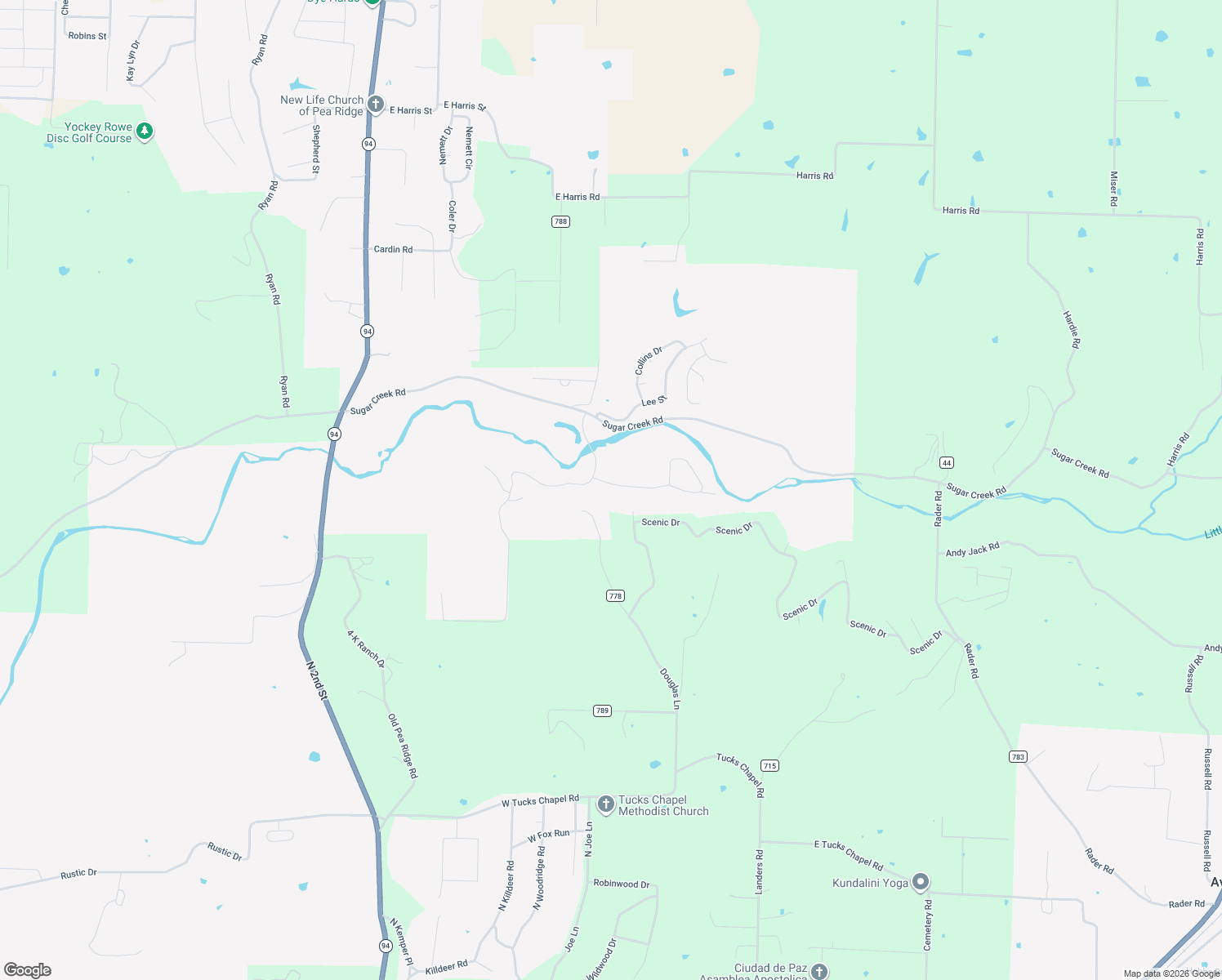 map of restaurants, bars, coffee shops, grocery stores, and more near 13058 Douglas Circle in Rogers