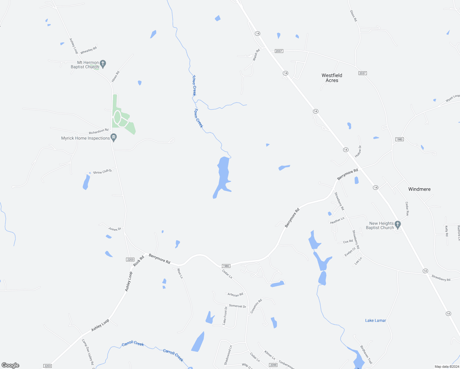 map of restaurants, bars, coffee shops, grocery stores, and more near 1323 Berrymore Road in Reidsville