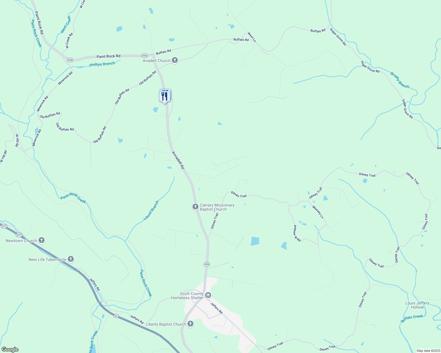 map of restaurants, bars, coffee shops, grocery stores, and more near 521 Ditney Trail in Pioneer
