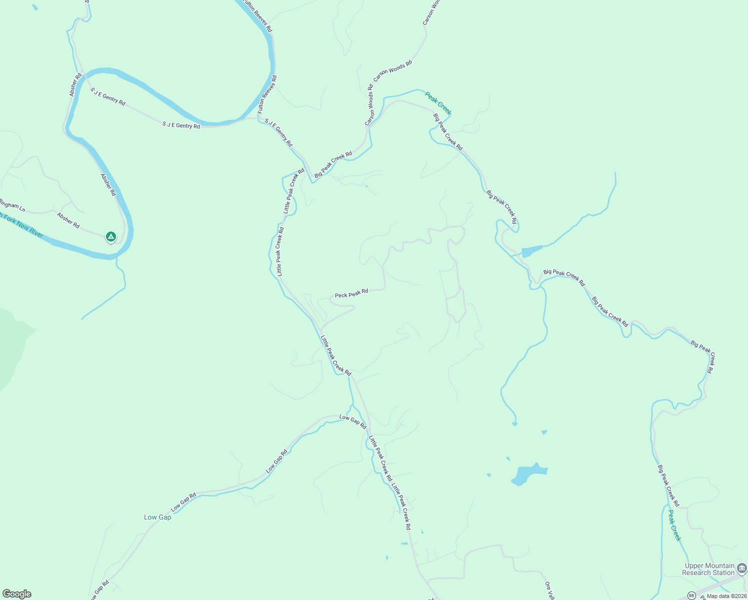 map of restaurants, bars, coffee shops, grocery stores, and more near 686 Peck Peak Road in Jefferson