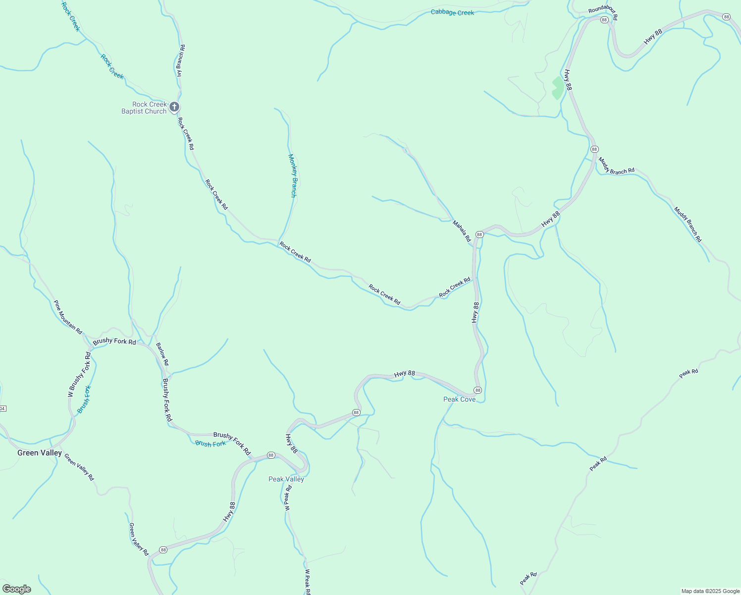map of restaurants, bars, coffee shops, grocery stores, and more near 565 Rock Creek Road in Creston