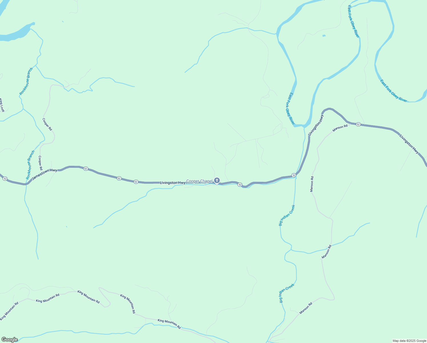 map of restaurants, bars, coffee shops, grocery stores, and more near 4104 Livingston Highway in Jamestown