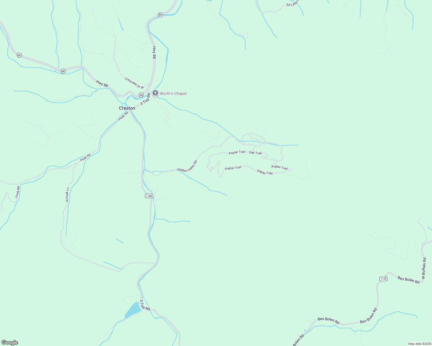 map of restaurants, bars, coffee shops, grocery stores, and more near 881 Poplar Trail in Creston