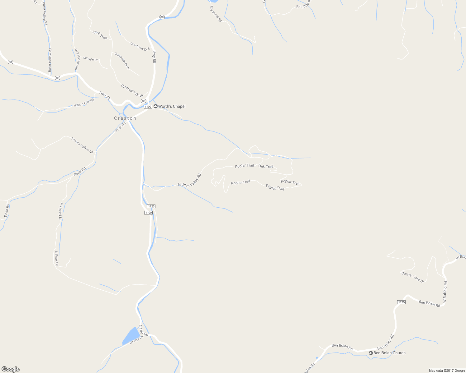 map of restaurants, bars, coffee shops, grocery stores, and more near 881 Poplar Trail in Creston