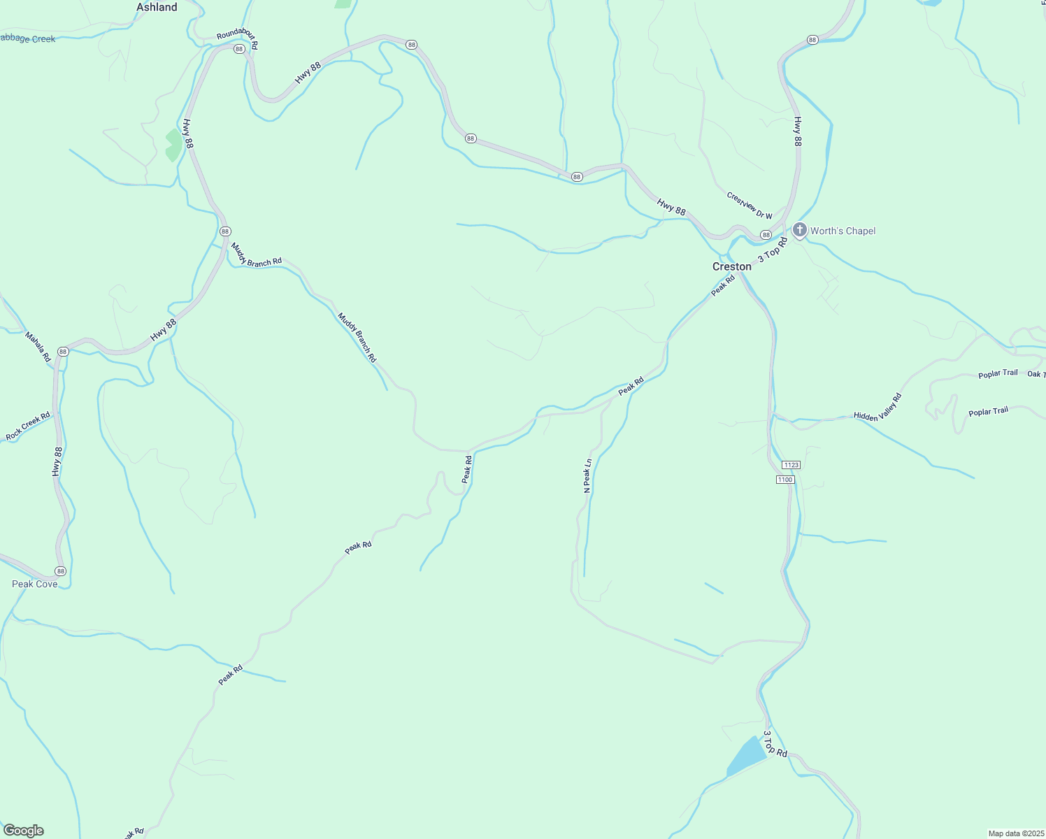 map of restaurants, bars, coffee shops, grocery stores, and more near 990 Peak Road in Creston
