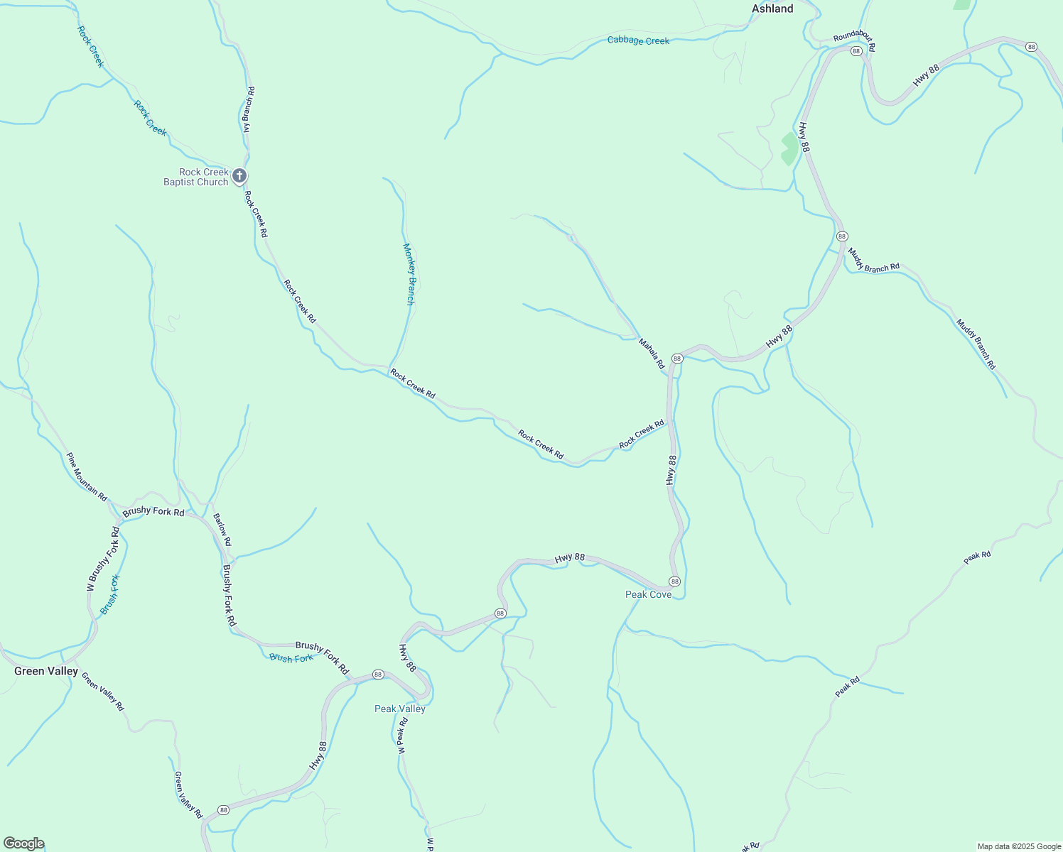 map of restaurants, bars, coffee shops, grocery stores, and more near 620 Rock Creek Road in Creston