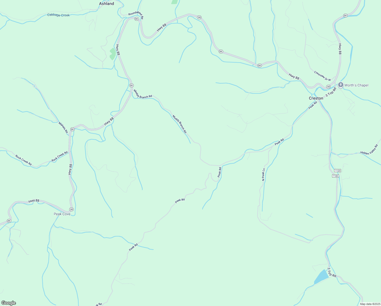 map of restaurants, bars, coffee shops, grocery stores, and more near 882 Muddy Branch Road in Creston