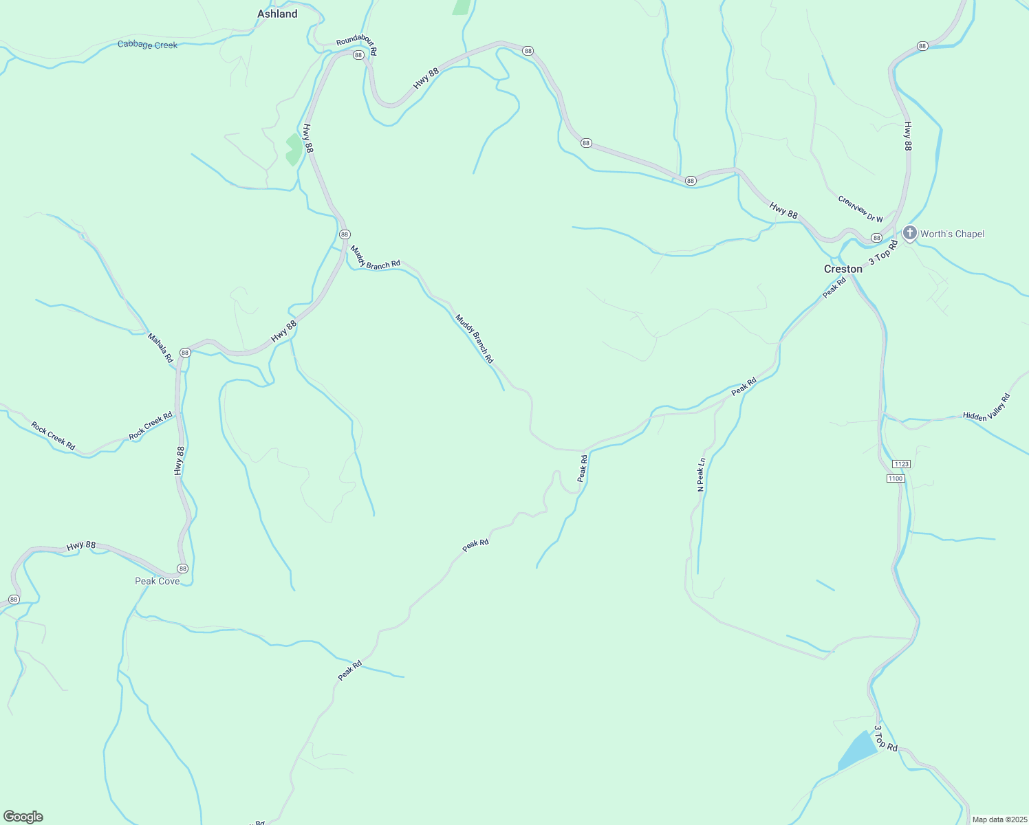 map of restaurants, bars, coffee shops, grocery stores, and more near 882 Muddy Branch Road in Creston
