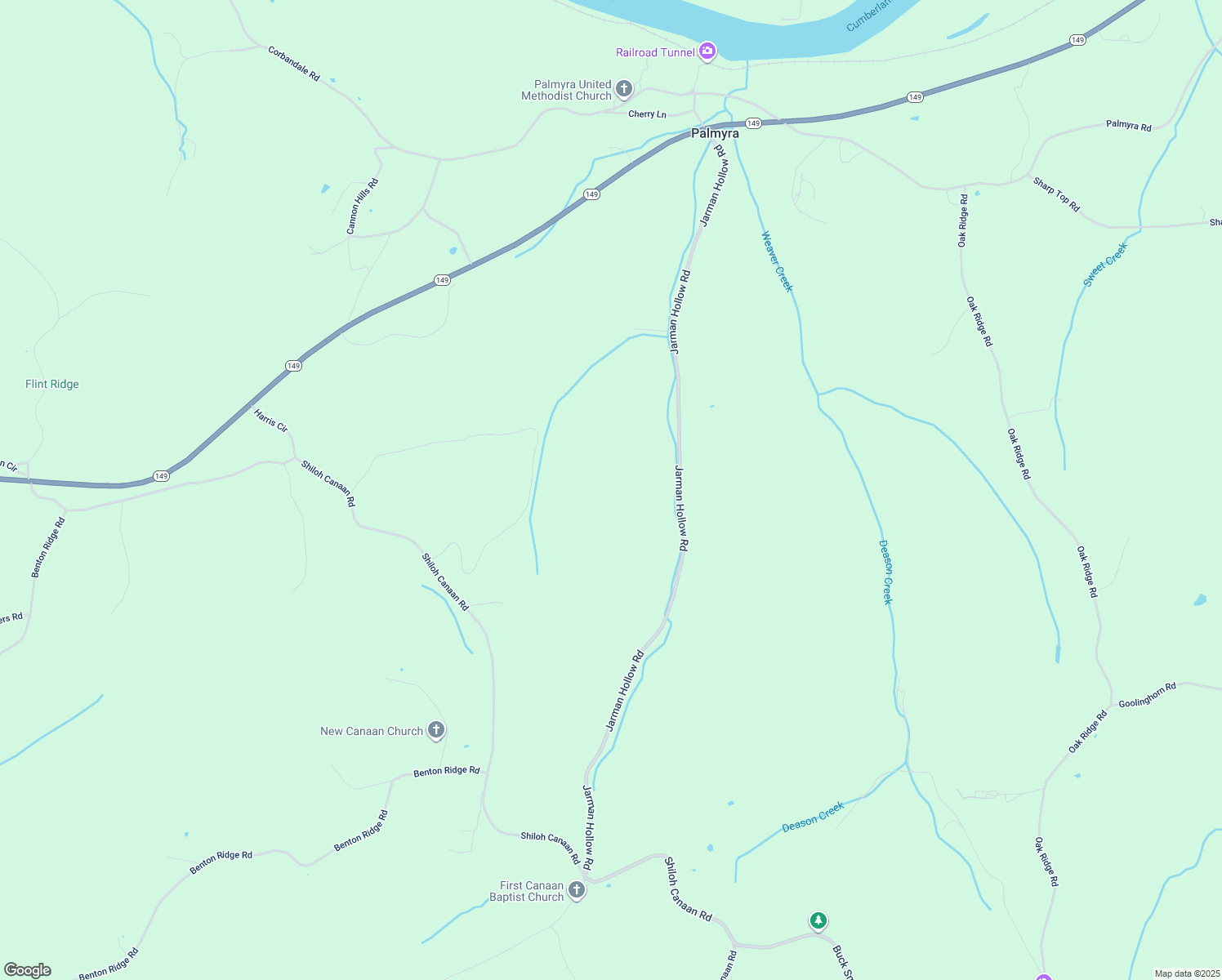 map of restaurants, bars, coffee shops, grocery stores, and more near in Palmyra