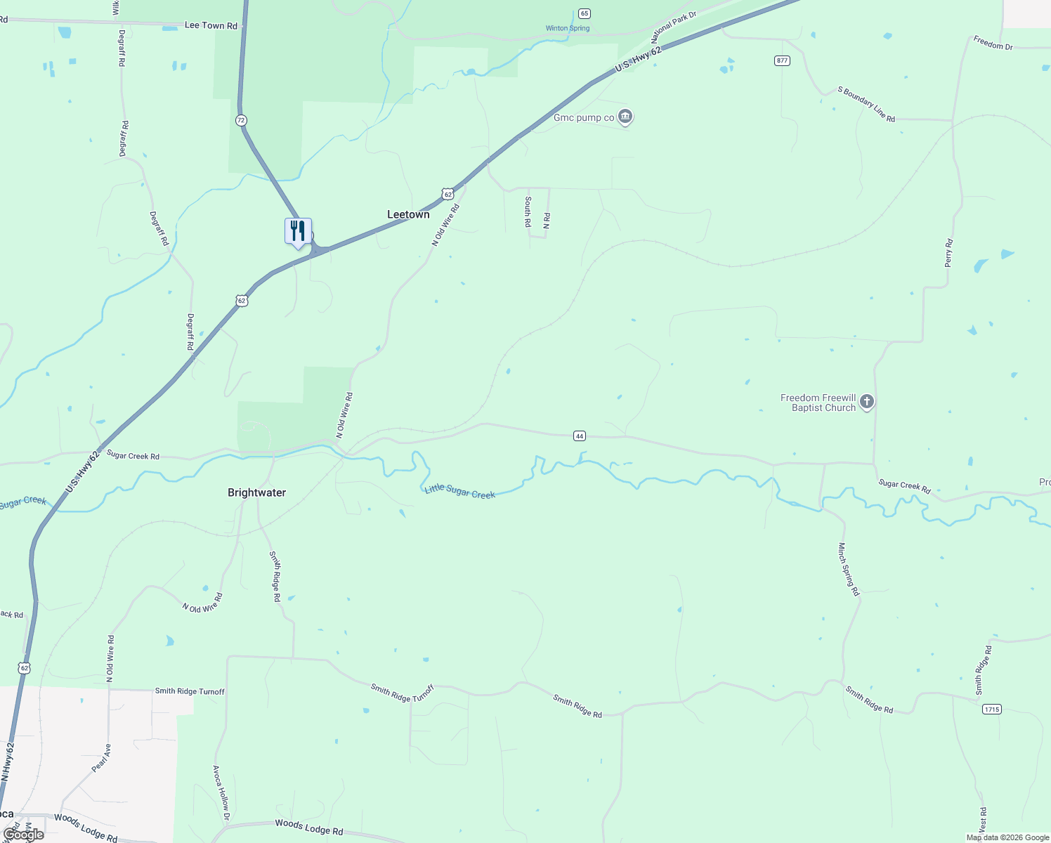 map of restaurants, bars, coffee shops, grocery stores, and more near in Leetown