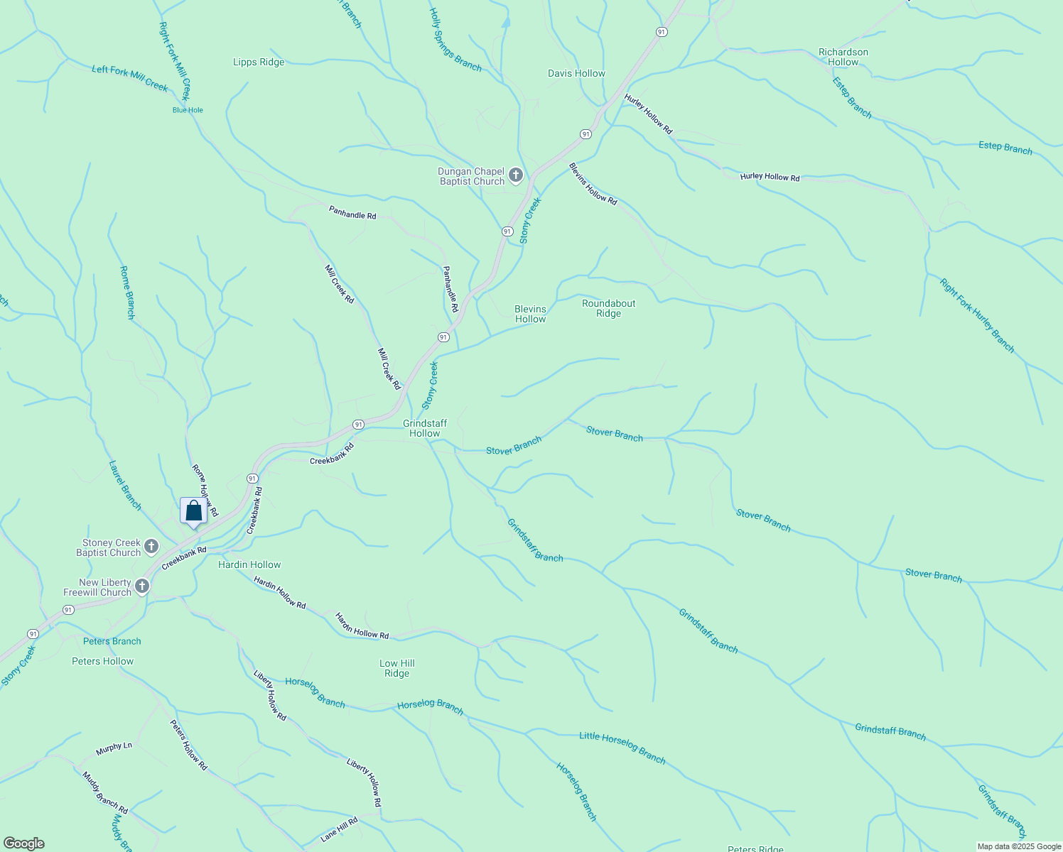 map of restaurants, bars, coffee shops, grocery stores, and more near 149 Samps Hollow Road in Elizabethton