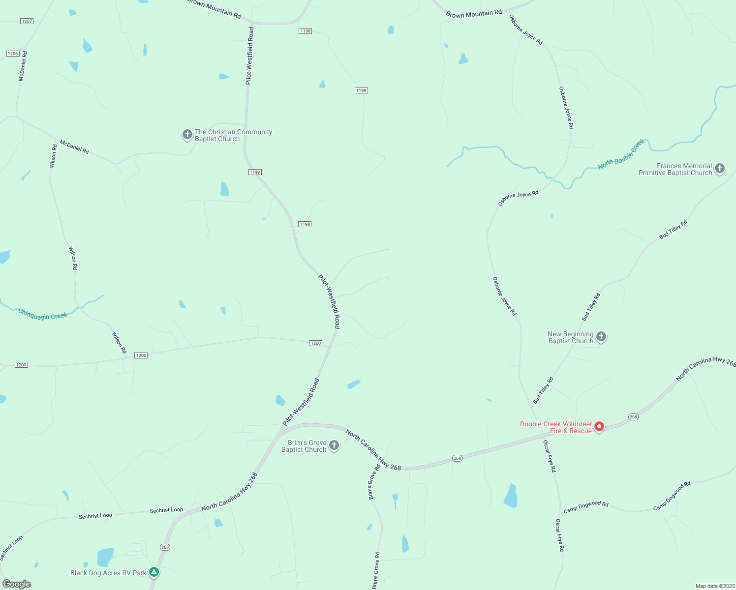 map of restaurants, bars, coffee shops, grocery stores, and more near 1068 Linville Drive in Pilot Mountain