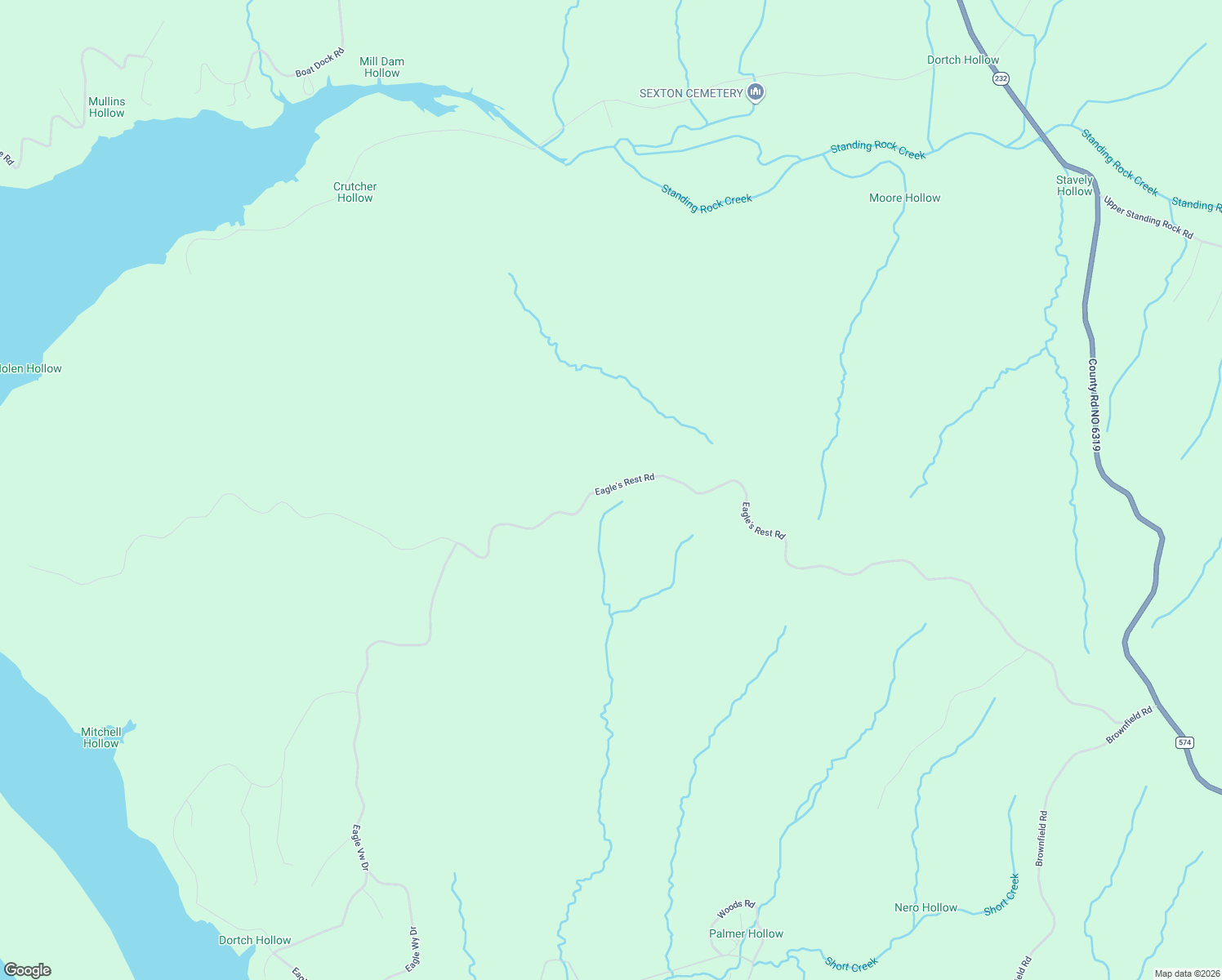 map of restaurants, bars, coffee shops, grocery stores, and more near Eagle's Rest Road in Dover