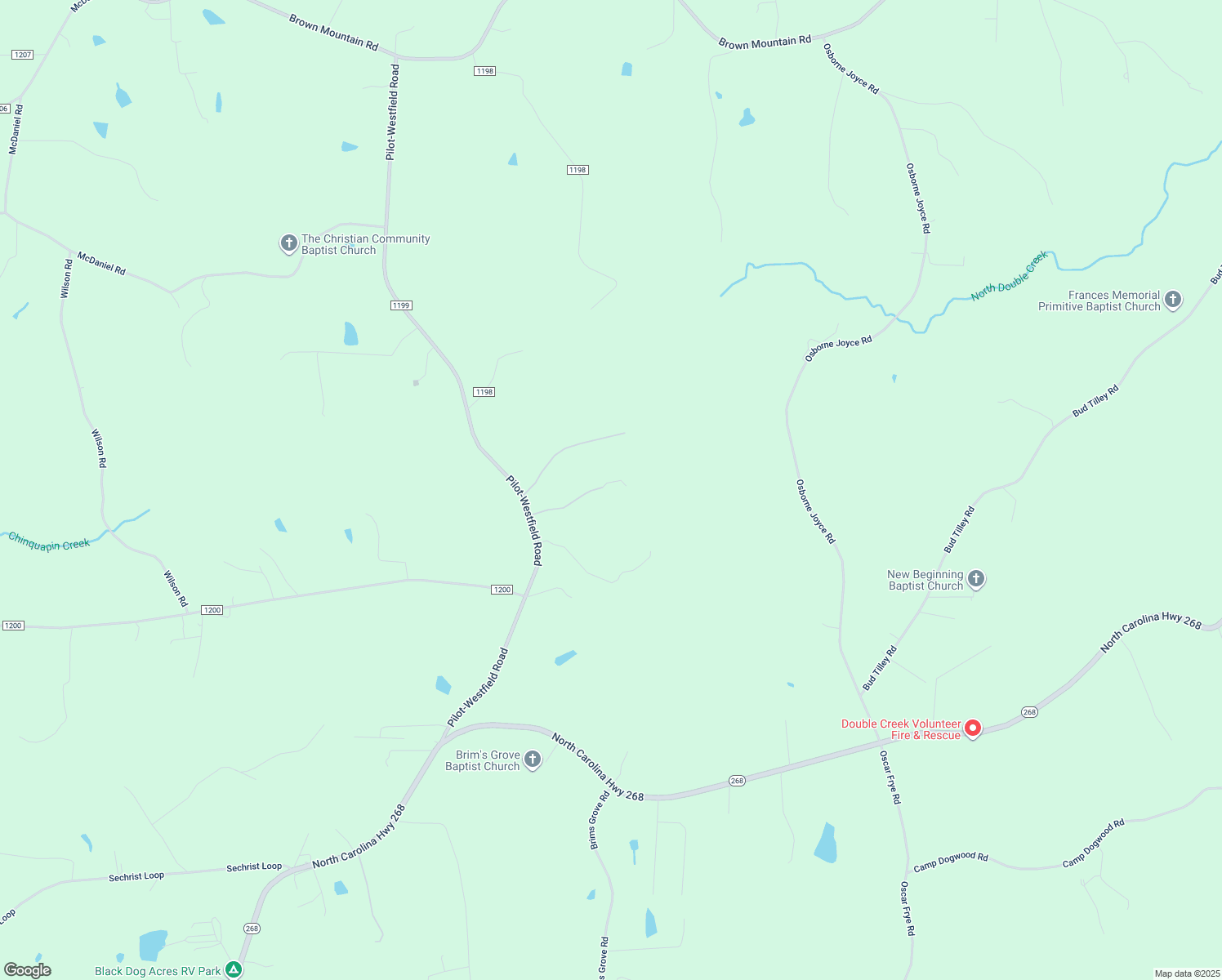 map of restaurants, bars, coffee shops, grocery stores, and more near 1110 Linville Drive in Pilot Mountain