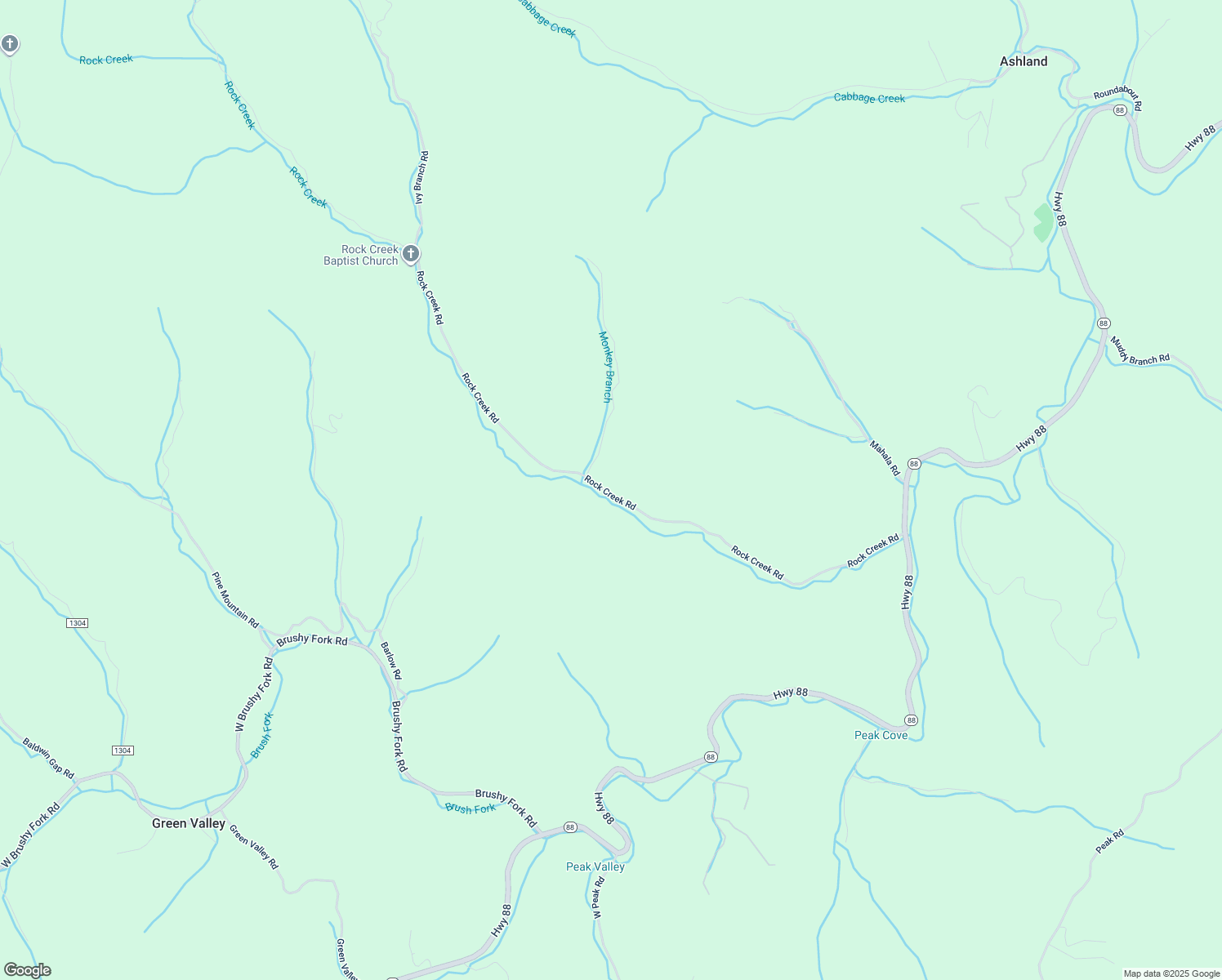 map of restaurants, bars, coffee shops, grocery stores, and more near 1034 Rock Creek Road in Creston
