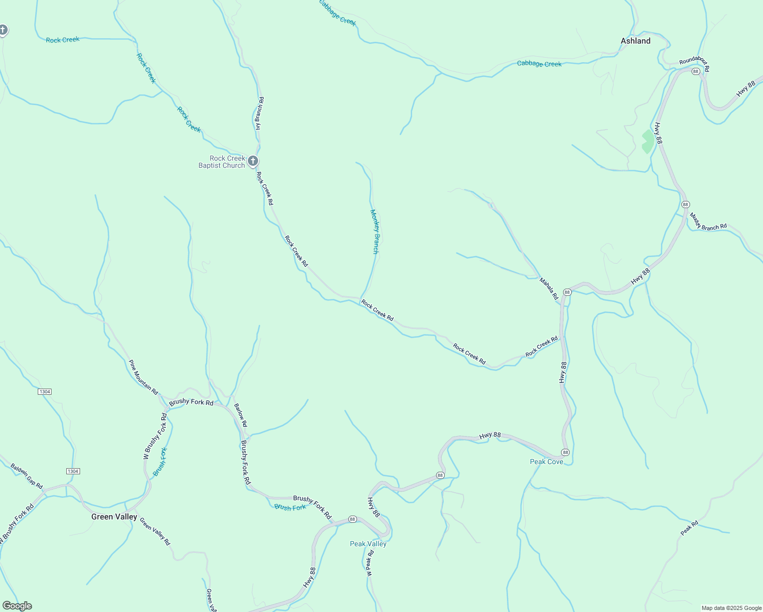 map of restaurants, bars, coffee shops, grocery stores, and more near 1034 Rock Creek Road in Creston
