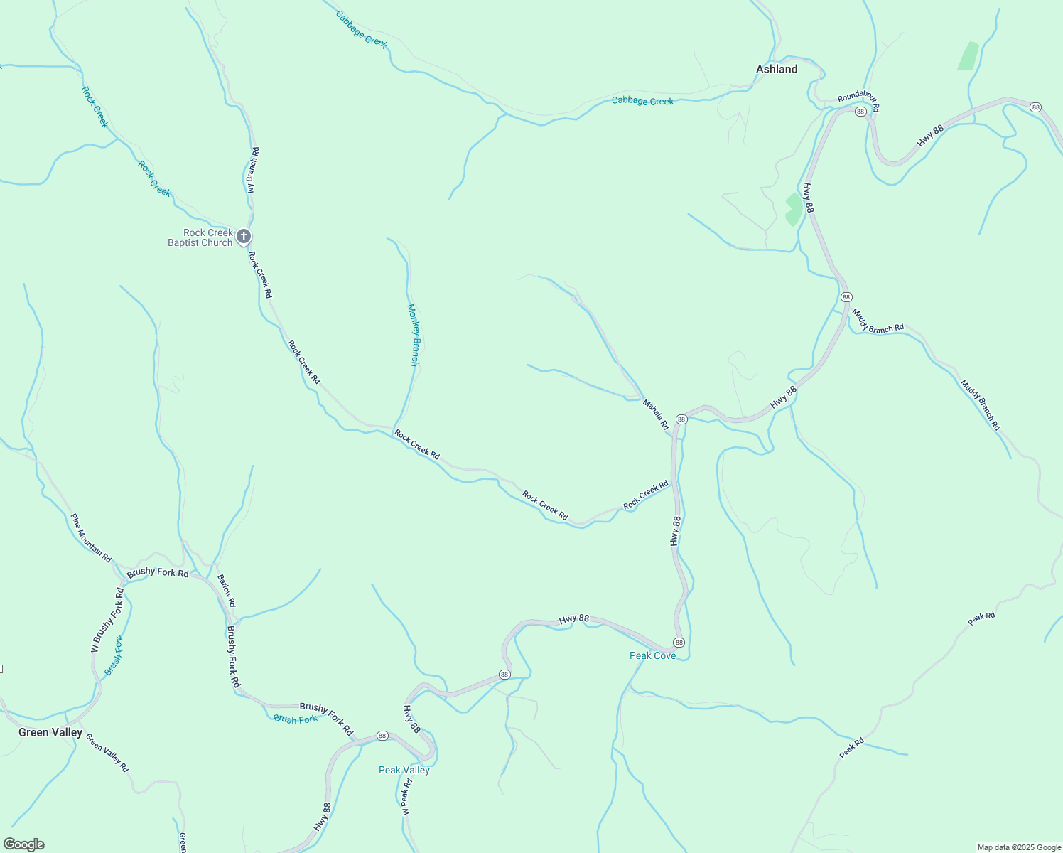 map of restaurants, bars, coffee shops, grocery stores, and more near 760 Rock Creek Road in Creston
