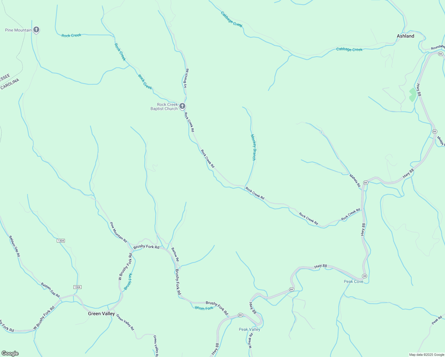 map of restaurants, bars, coffee shops, grocery stores, and more near 1257 Rock Creek Road in Creston