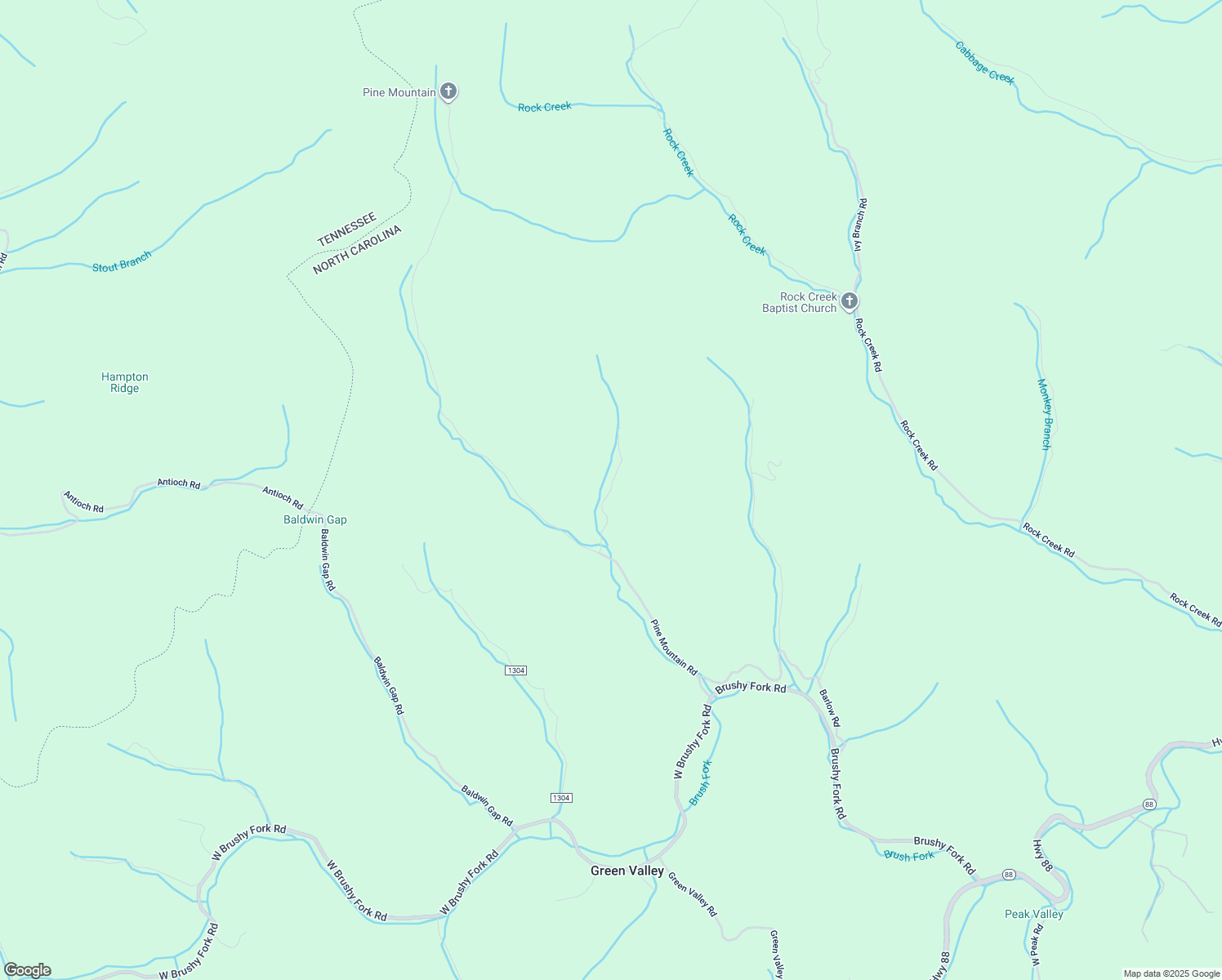 map of restaurants, bars, coffee shops, grocery stores, and more near Wildcat Hollow Road in Ashe County