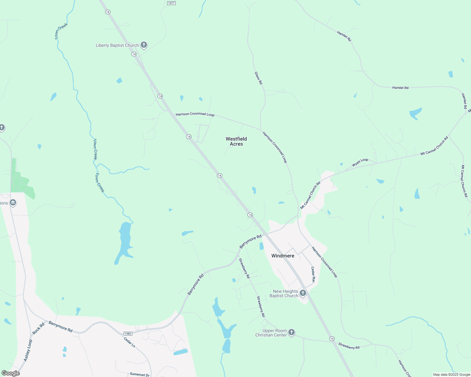 map of restaurants, bars, coffee shops, grocery stores, and more near 3301 North Carolina 14 in Reidsville