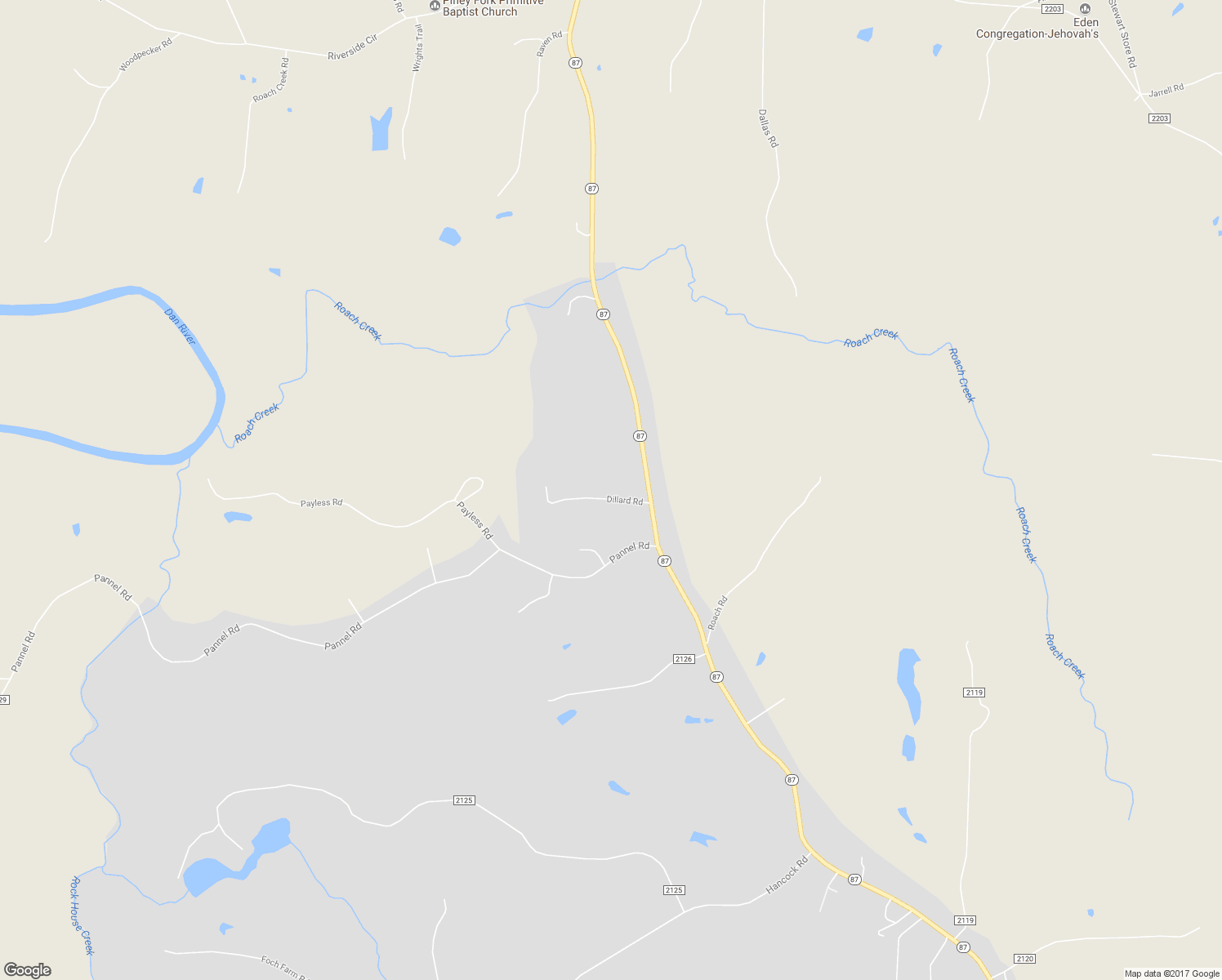 map of restaurants, bars, coffee shops, grocery stores, and more near 155 Dillard Road in Reidsville