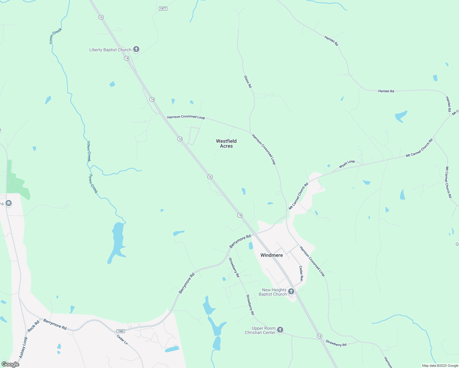 map of restaurants, bars, coffee shops, grocery stores, and more near 3301 North Carolina 14 in Reidsville