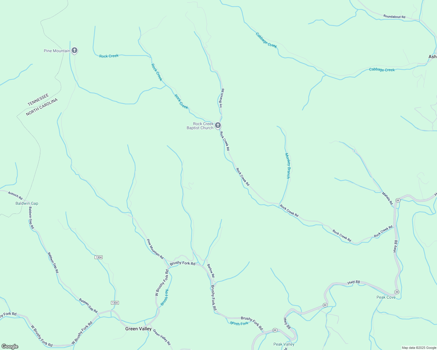 map of restaurants, bars, coffee shops, grocery stores, and more near 1581 Rock Creek Road in Creston