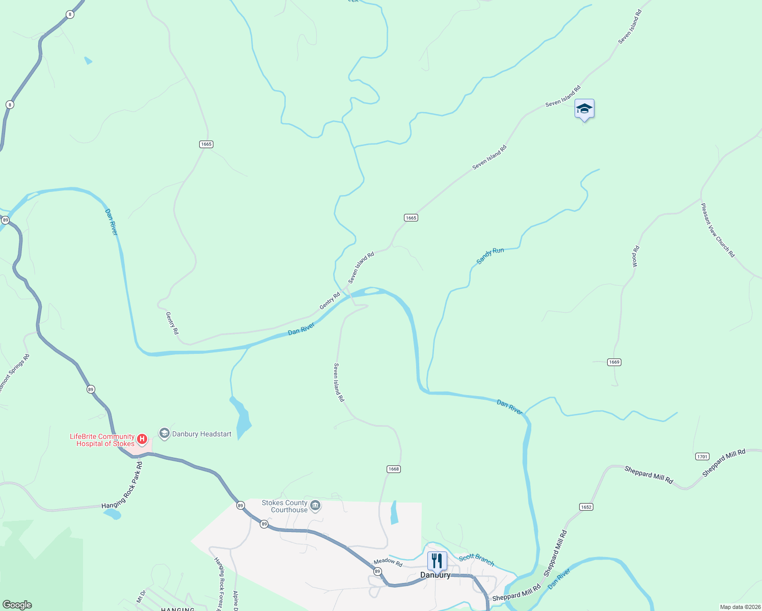 map of restaurants, bars, coffee shops, grocery stores, and more near in Danbury