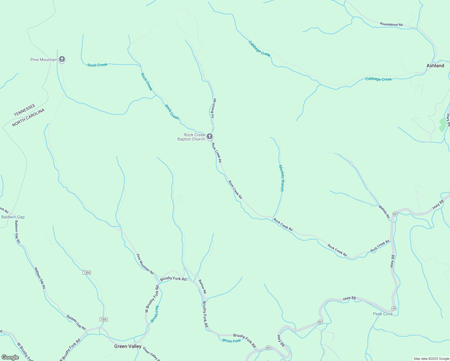 map of restaurants, bars, coffee shops, grocery stores, and more near 1581 Rock Creek Road in Creston
