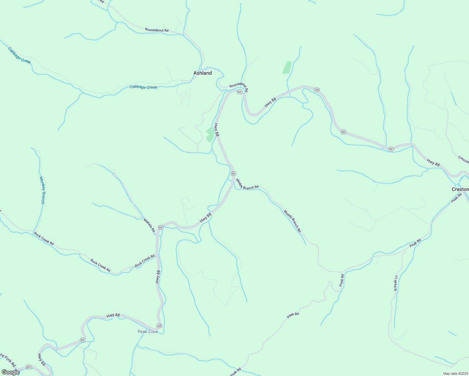 map of restaurants, bars, coffee shops, grocery stores, and more near 17011 North Carolina 88 in Creston
