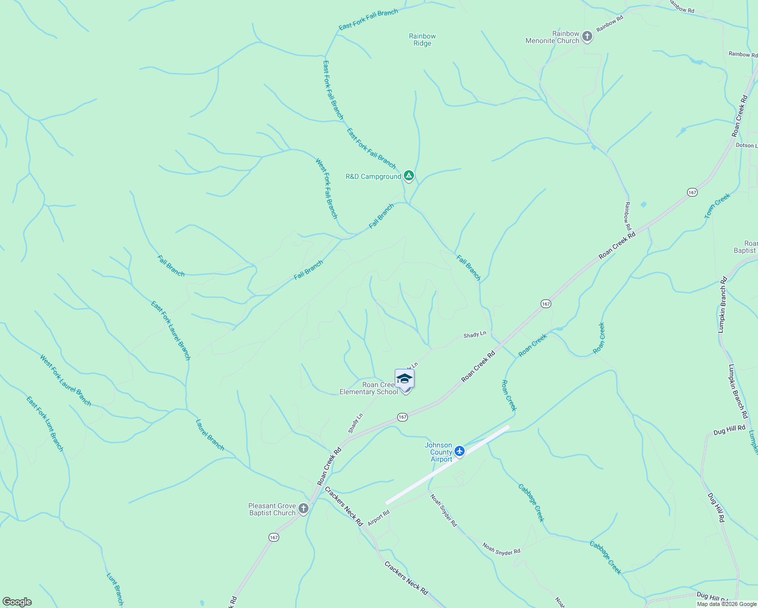 map of restaurants, bars, coffee shops, grocery stores, and more near 309 Gate Hollow Road in Mountain City