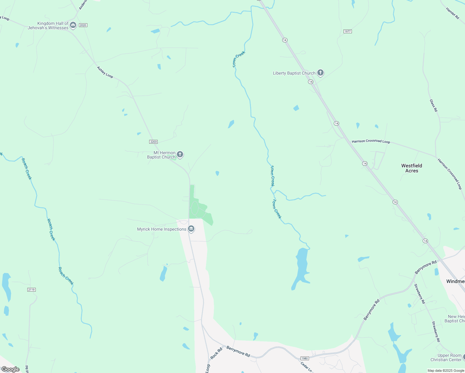 map of restaurants, bars, coffee shops, grocery stores, and more near 133 Owens Road in Reidsville