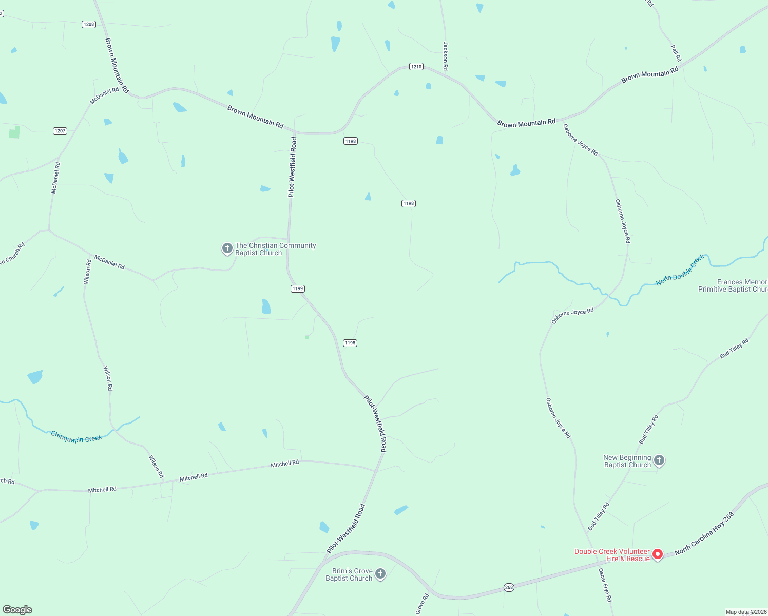 map of restaurants, bars, coffee shops, grocery stores, and more near 1125 Stillwaters Drive in Pilot Mountain