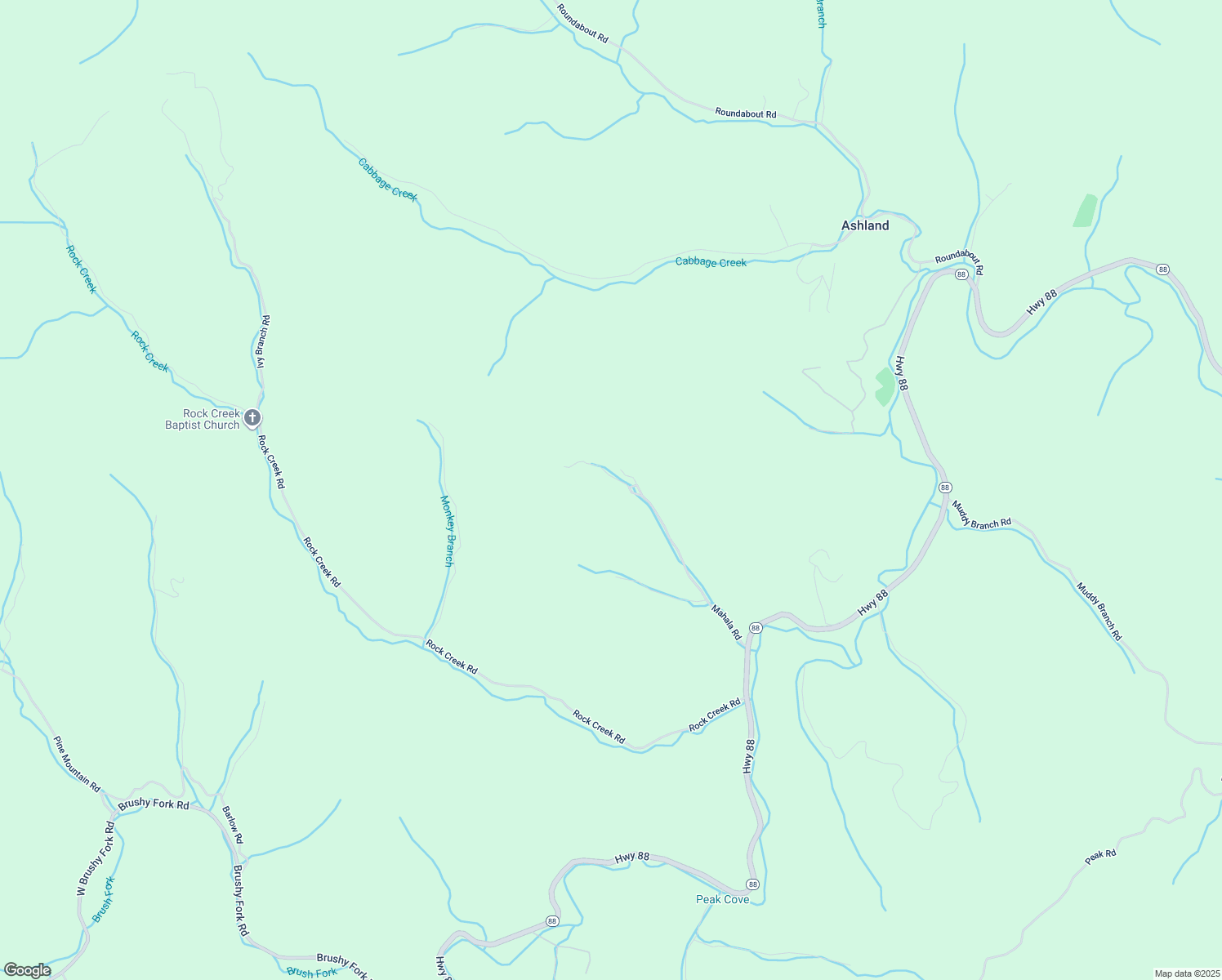 map of restaurants, bars, coffee shops, grocery stores, and more near 713 Mahala Road in Creston