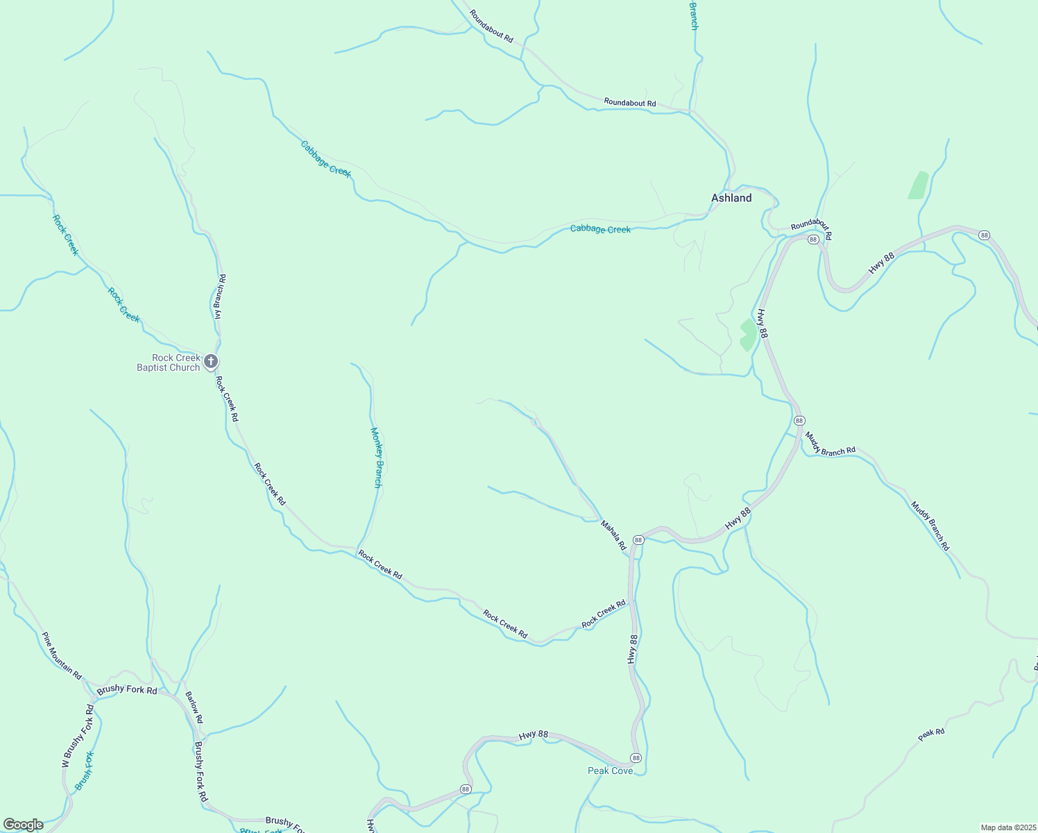 map of restaurants, bars, coffee shops, grocery stores, and more near 713 Mahala Road in Creston
