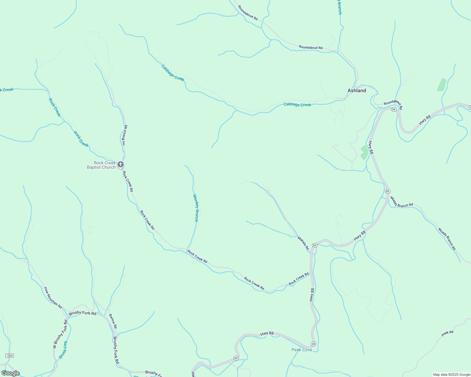map of restaurants, bars, coffee shops, grocery stores, and more near 804 Mahala Road in Creston