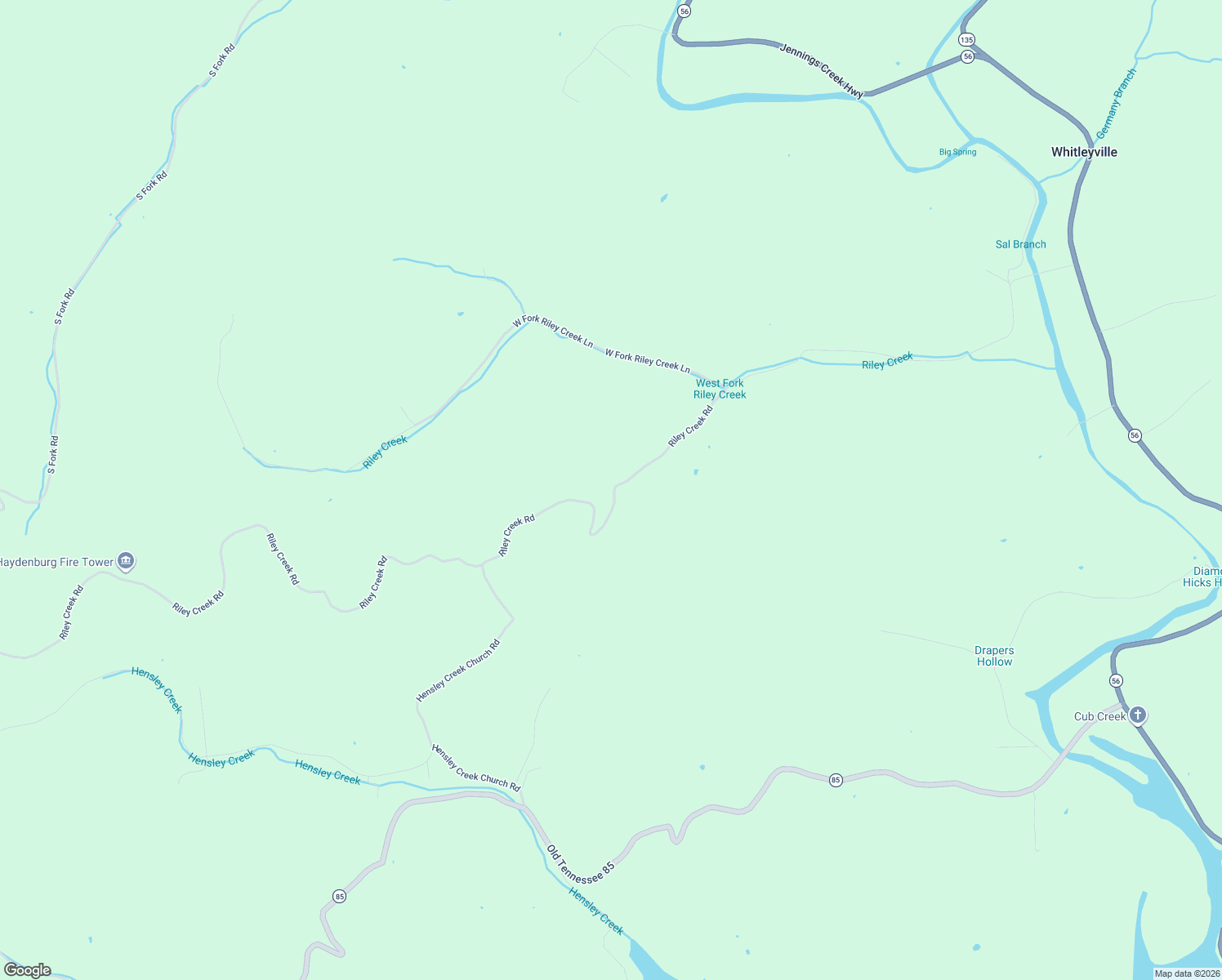 map of restaurants, bars, coffee shops, grocery stores, and more near 870 Riley Creek Road in Whitleyville