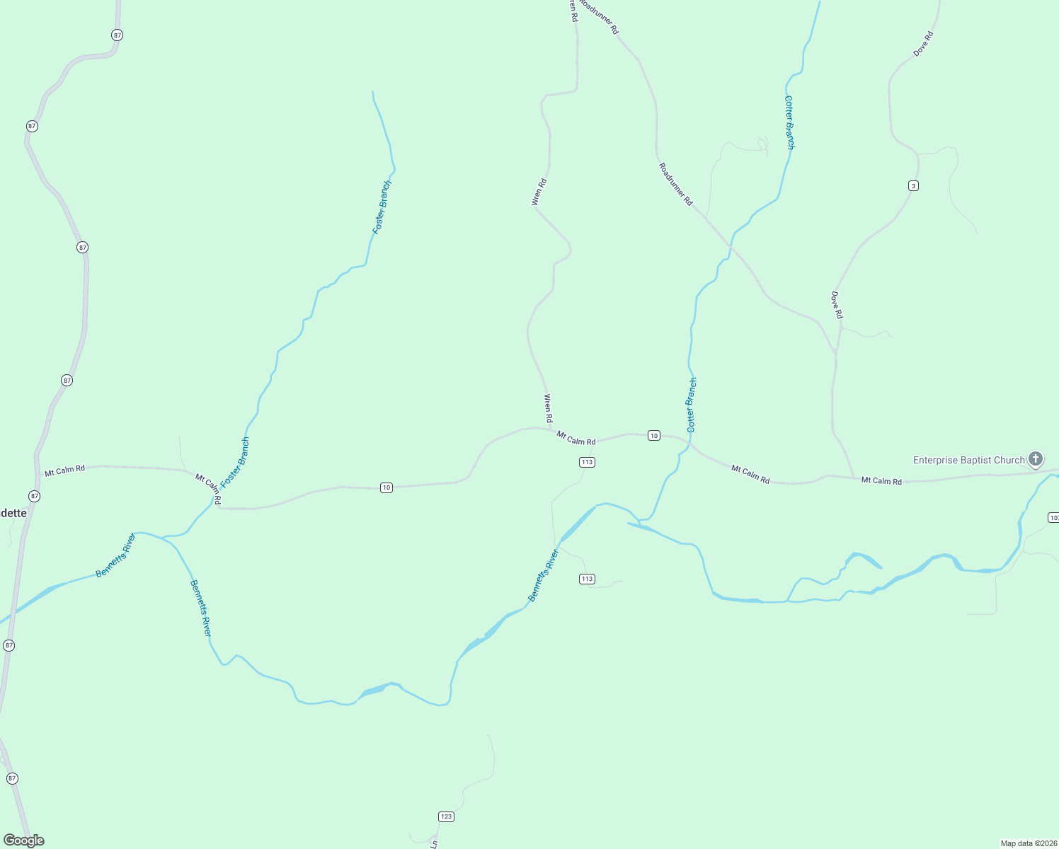 map of restaurants, bars, coffee shops, grocery stores, and more near 7317 Mount Calm Road in Gepp