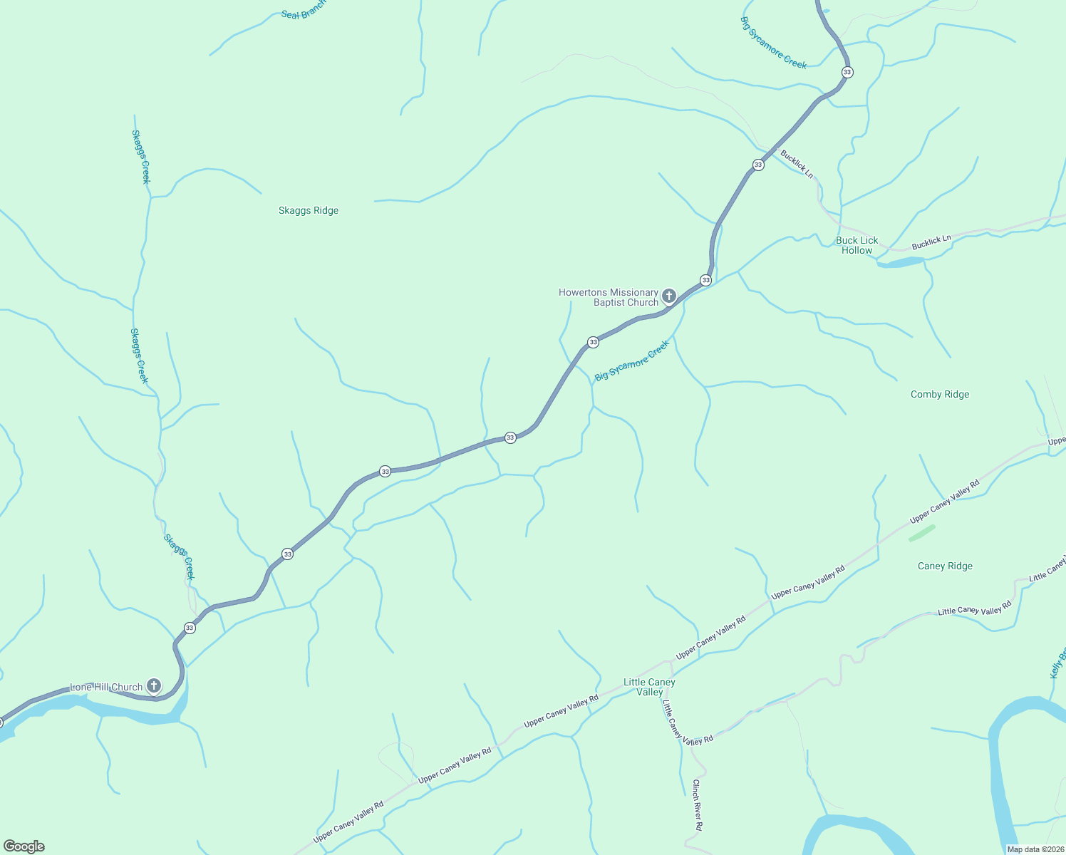 map of restaurants, bars, coffee shops, grocery stores, and more near 1435 Highway 33 in Tazewell