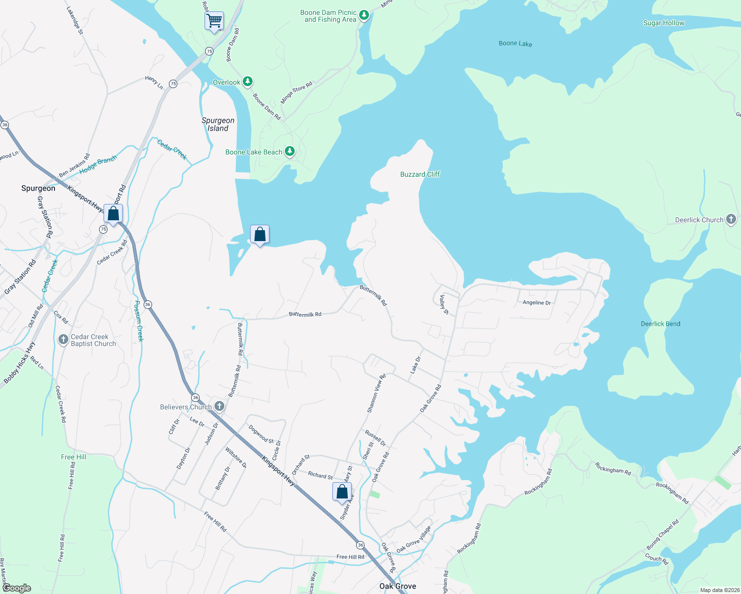 map of restaurants, bars, coffee shops, grocery stores, and more near 350 Buttermilk Road in Gray