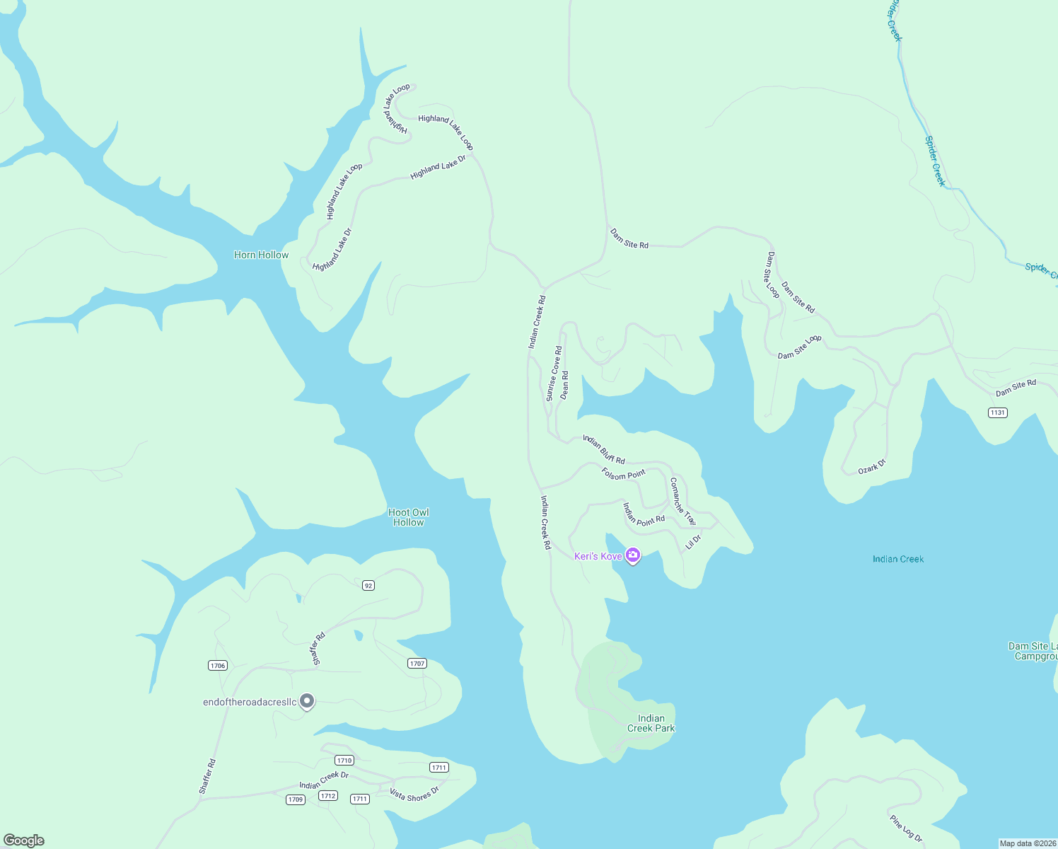 map of restaurants, bars, coffee shops, grocery stores, and more near 14050 Indian Creek Road in Garfield
